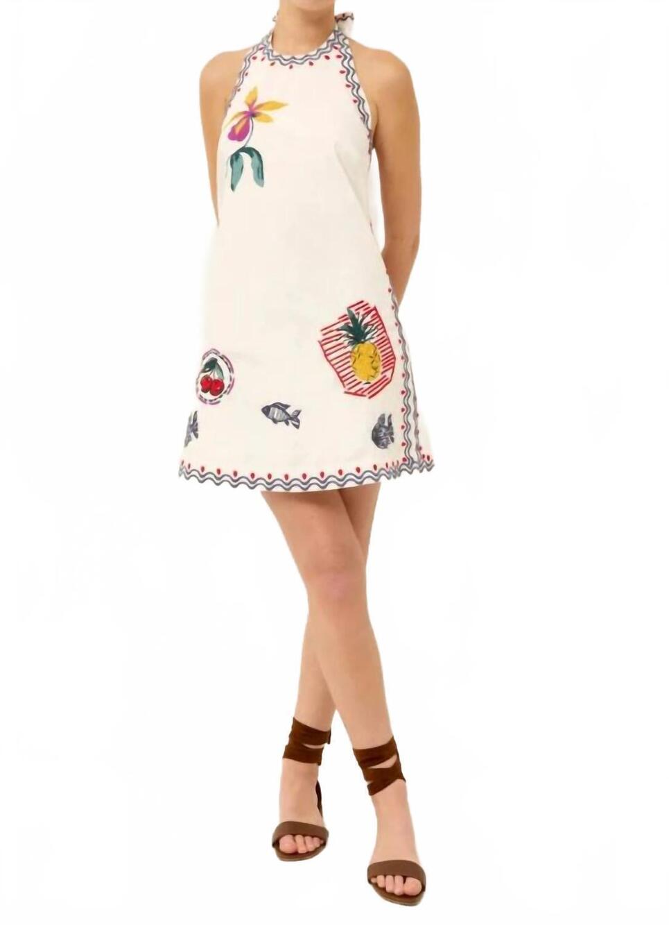 NEW MARIE OLIVER patti mini dress in white